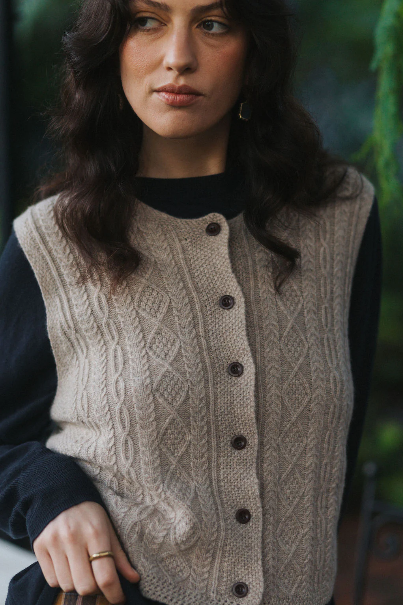 Montaigne - Luella - Cable Knit Pure Lambswool Vest