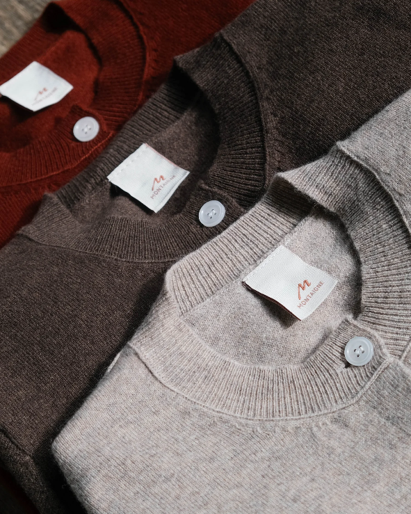 Montaigne - ‘Minimalist’ Lambswool Cardigan - Various Colours
