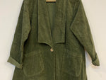 Italian ‘Kellie’ Cord Jacket With One Button And Front Pockets - Various Colours