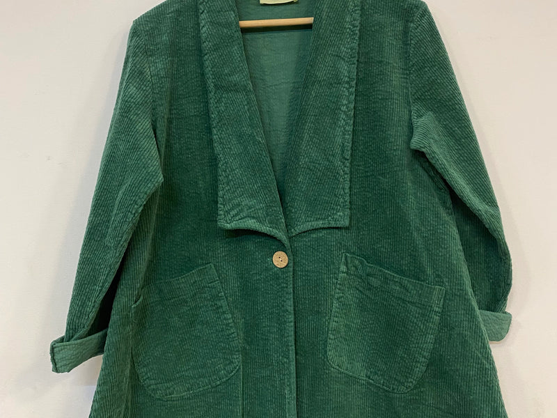 Italian ‘Kellie’ Cord Jacket With One Button And Front Pockets - Various Colours