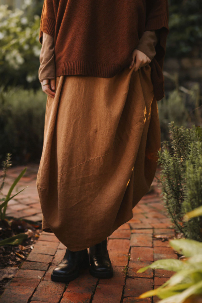 Montaigne - Lavigne - French Linen Asymmetrical Skirt
