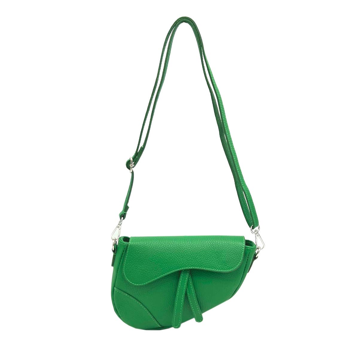 Genuine Leather Shoulder Bag Italy - Evergreen