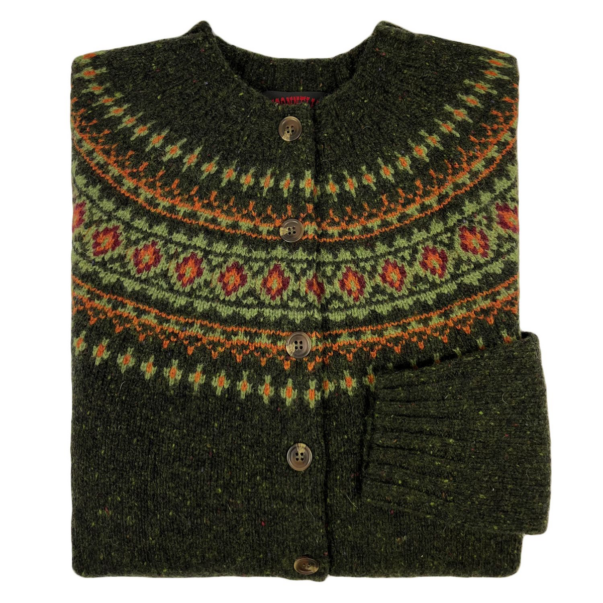 Harley of Scotland - Fair Isle Nep Crew Cardigan - Harris