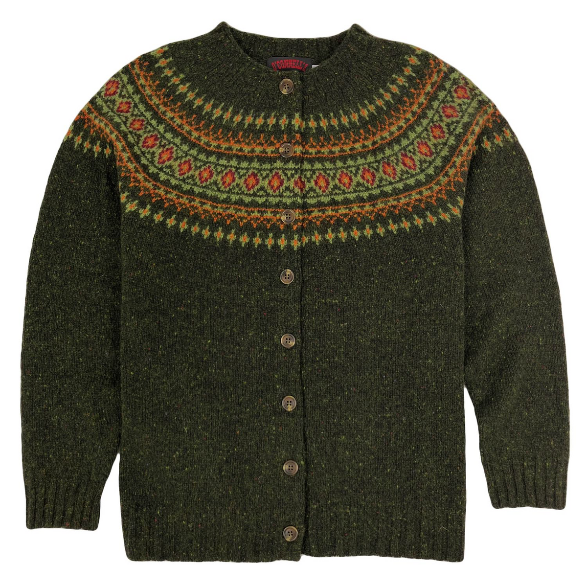 Harley of Scotland - Fair Isle Nep Crew Cardigan - Harris