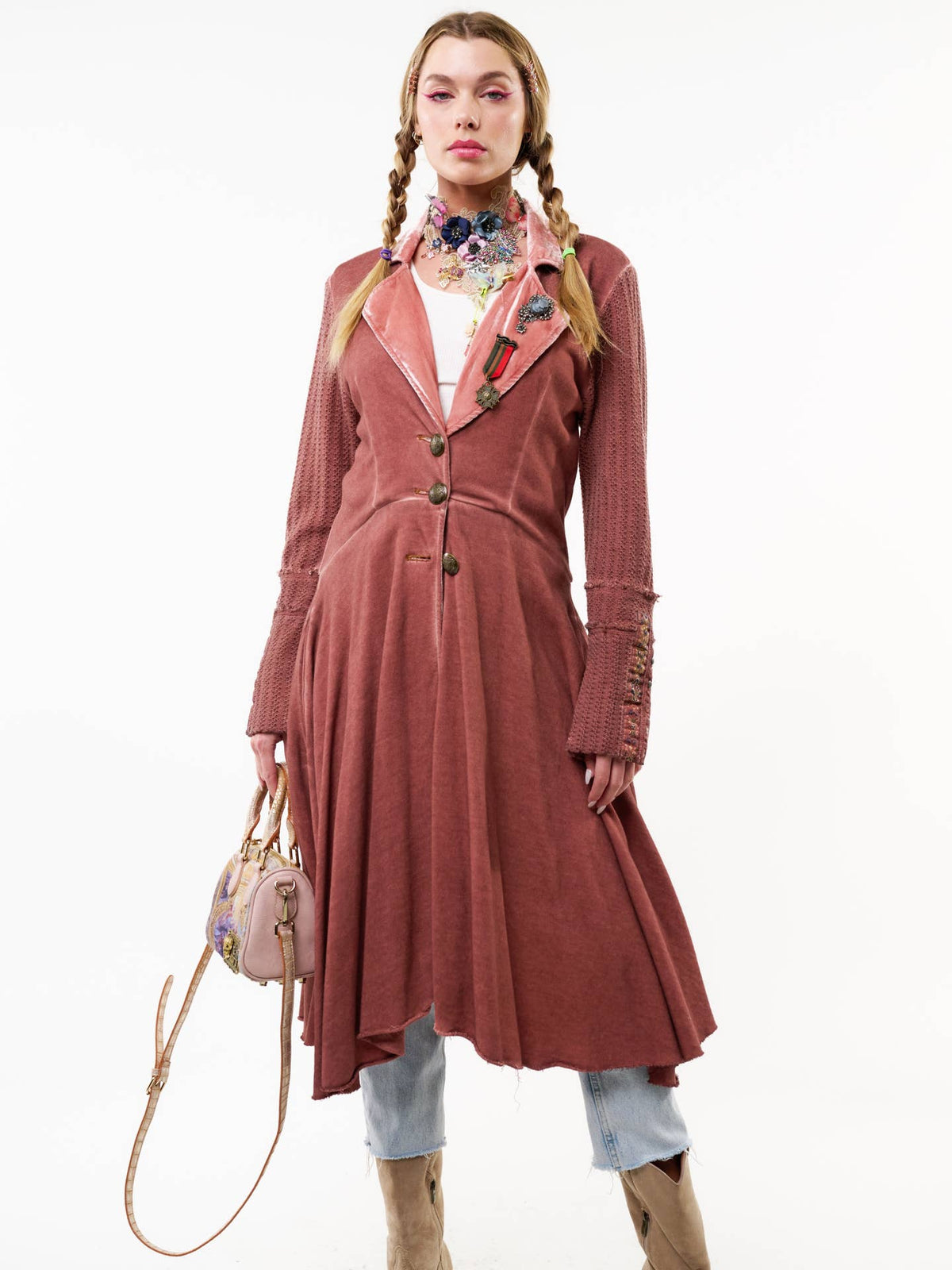 Aratta - ‘Captain’ General Coat - Mauve Wash