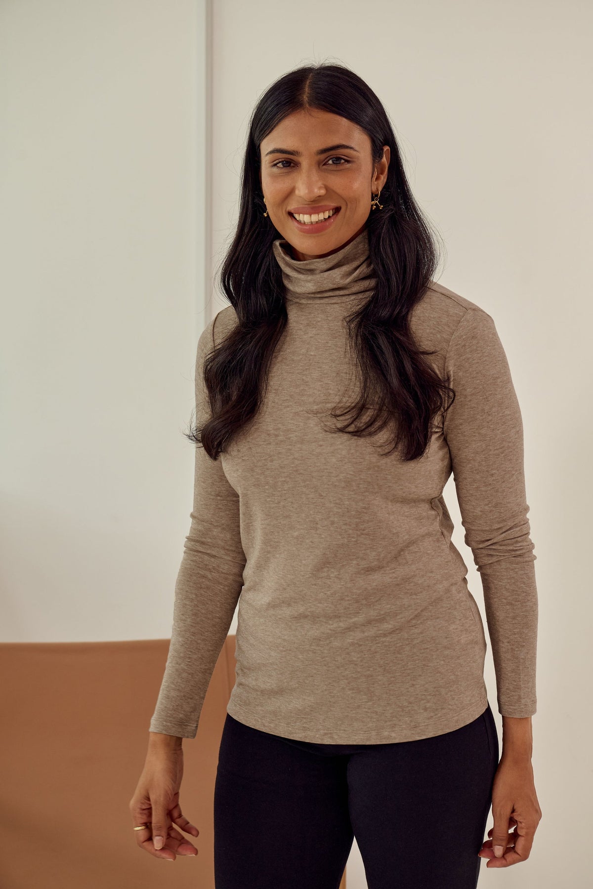 Bamboo Body - Maya - Turtle Neck Bamboo/Wool Knit