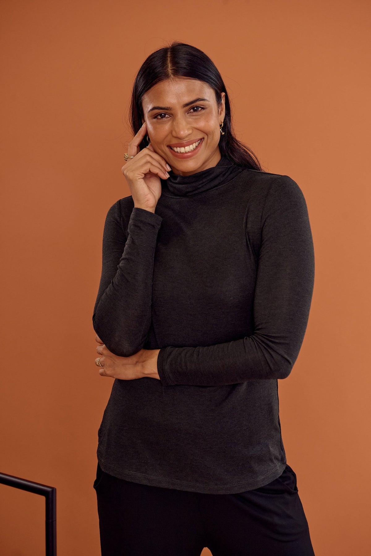 Bamboo Body - Maya - Turtle Neck Bamboo/Wool Knit