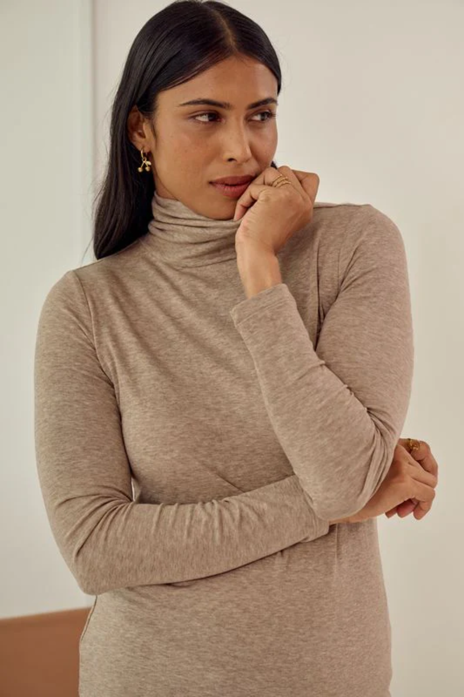 Bamboo Body - Maya - Turtle Neck Bamboo/Wool Knit