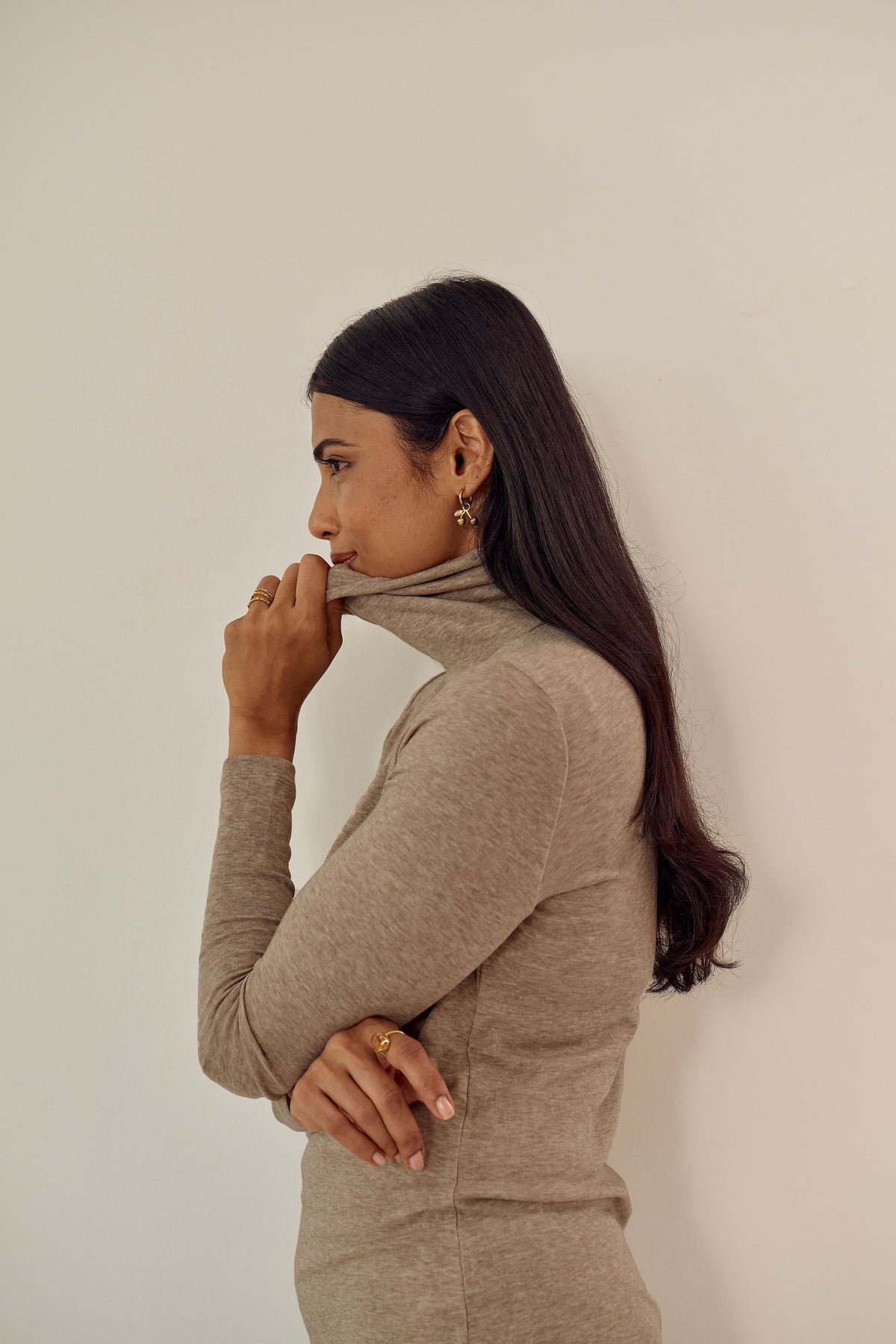 Bamboo Body - Maya - Turtle Neck Bamboo/Wool Knit