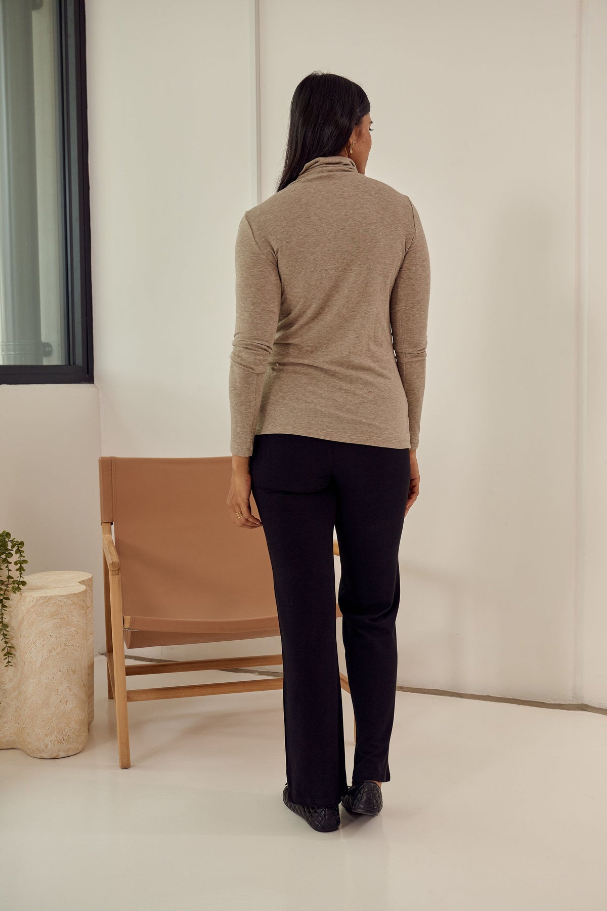 Bamboo Body - Maya - Turtle Neck Bamboo/Wool Knit