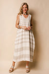 Imagine Fashion ‘Joplin’ Linen Blend Dress - Latte - LAST - Size M/L