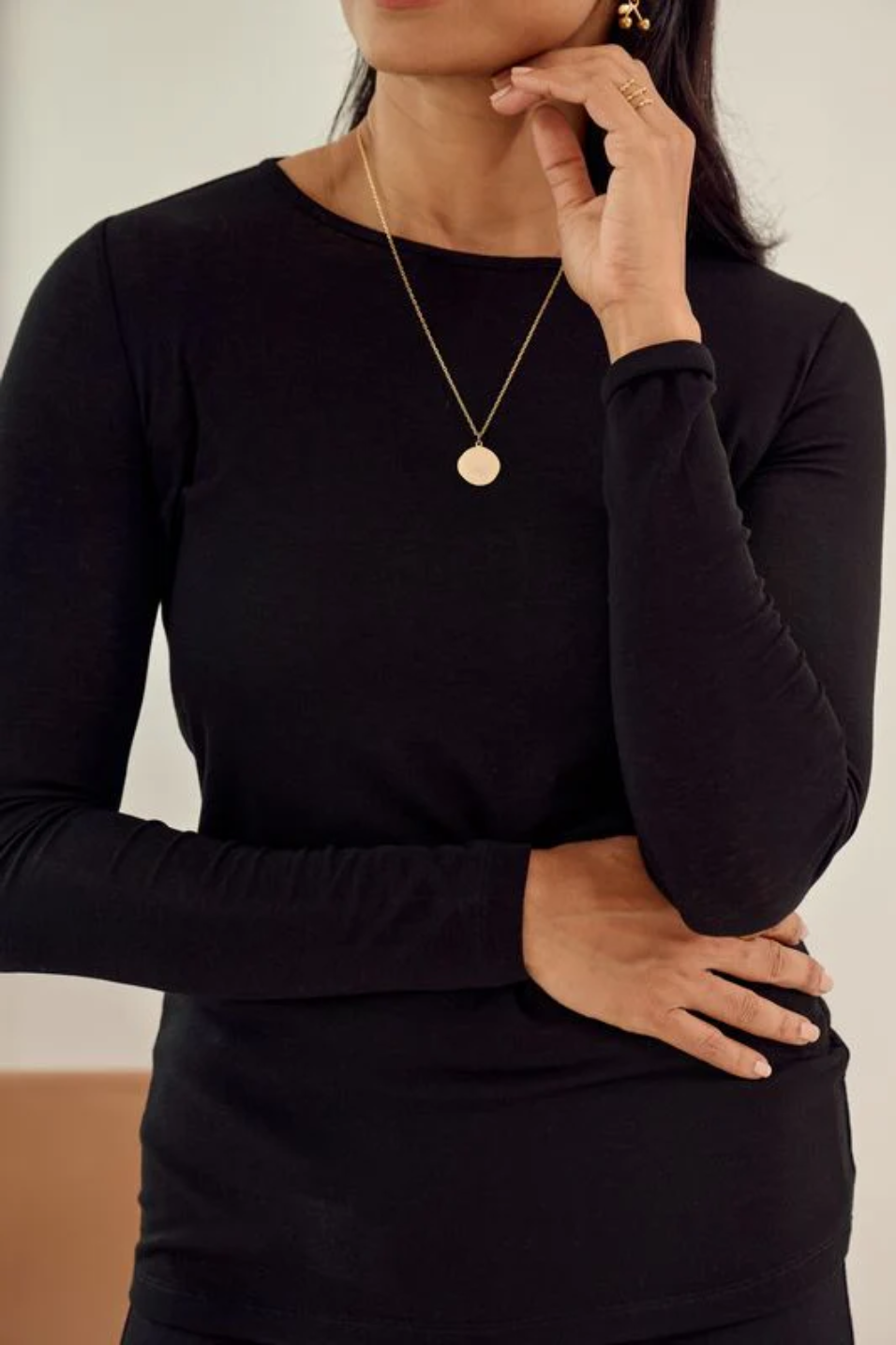 Bamboo Body - Sadie - Neck Bamboo/Wool Layering Knit