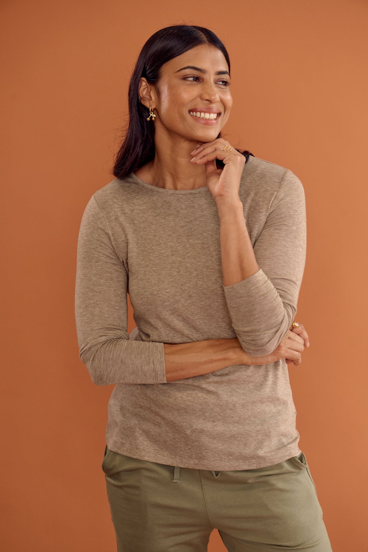 Bamboo Body - Sadie - Neck Bamboo/Wool Layering Knit