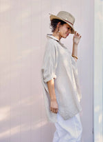 Montaigne Oversized Linen 'Boyfriend' Shirt - One Size Fits 10-20 - Various Colours