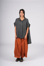 Montaigne ‘Caroline’ Wide Leg Gathered Poplin Cotton Pants - Various Colours