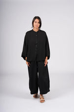 Montaigne ‘Caroline’ Wide Leg Gathered Poplin Cotton Pants - Various Colours