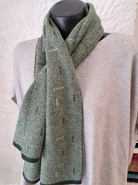 Flo Stone Cashmere Merino Luxe 2 Tone Keyhole Scarf - Various Colours