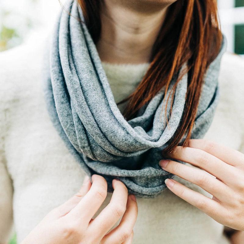 Flo Stone Cashmere Merino Luxe Loop Scarf - Various Colours