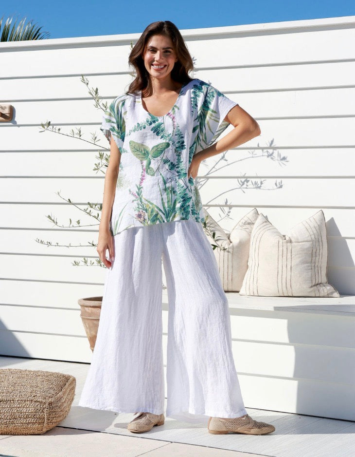 The Italian Cartel - Amara - Wide Leg Italian Linen Pants