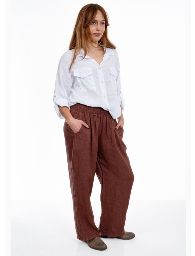 The Italian Cartel - Amara - Wide Leg Italian Linen Pants