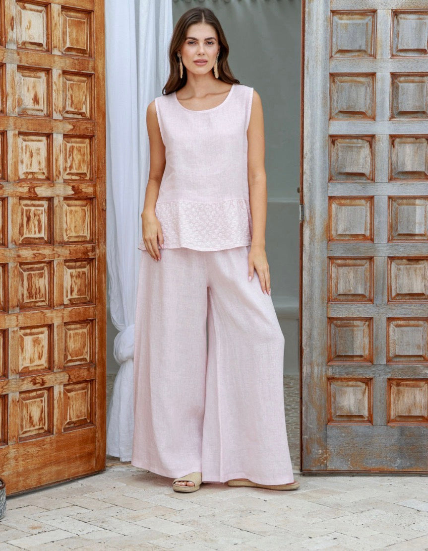 The Italian Cartel - Amara - Wide Leg Italian Linen Pants