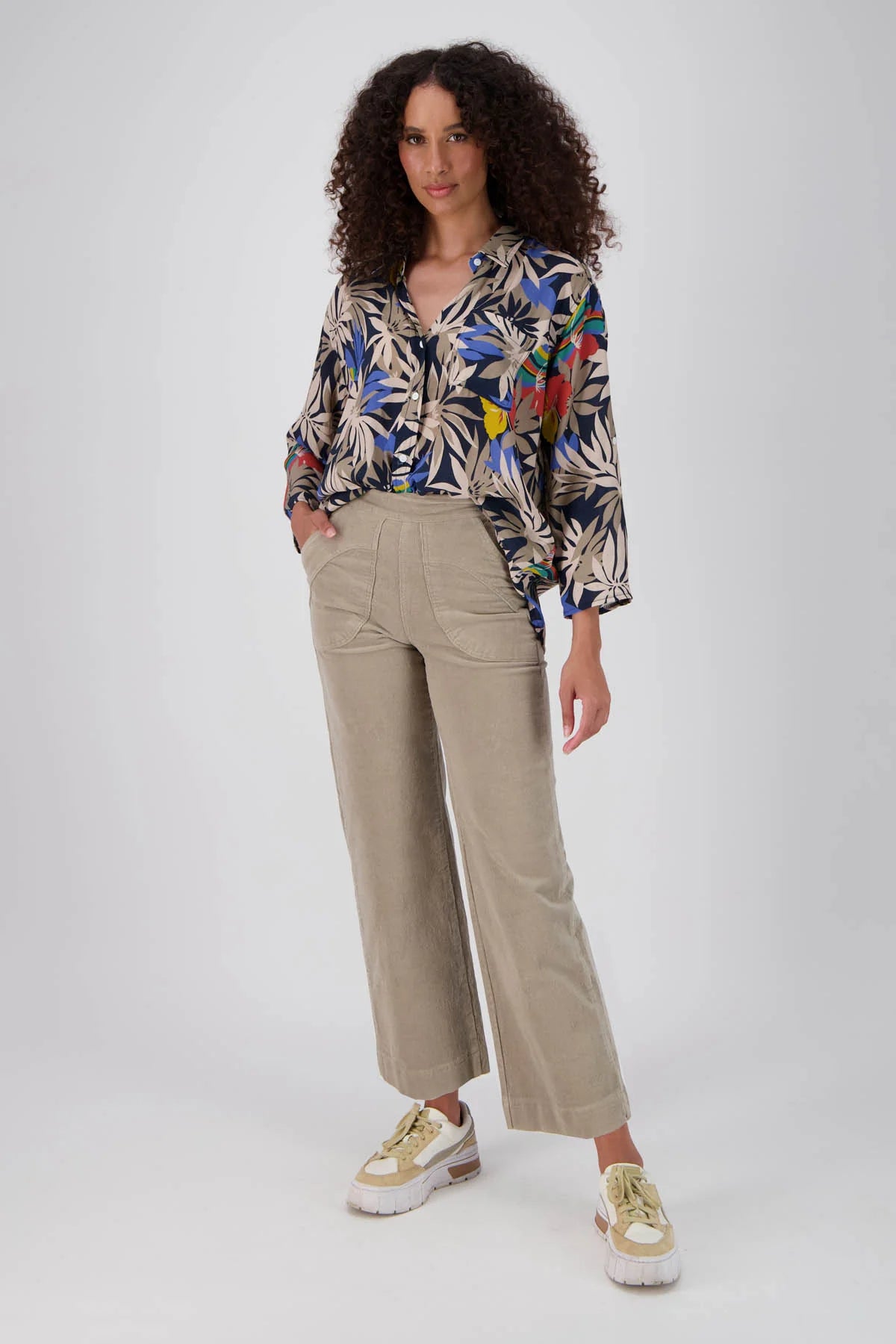 Olga De Polga ‘Peggy’ Fine Cord Pants - Oat - LAST PAIR - Size XS