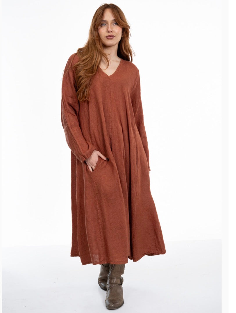 The Italian Cartel - Concetta - Italian Linen Midi Dress