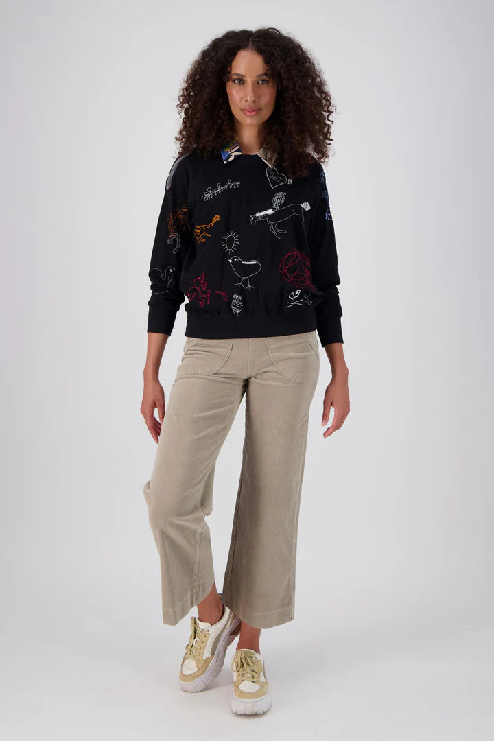 Olga De Polga ‘Peggy’ Fine Cord Pants - Oat - LAST PAIR - Size XS