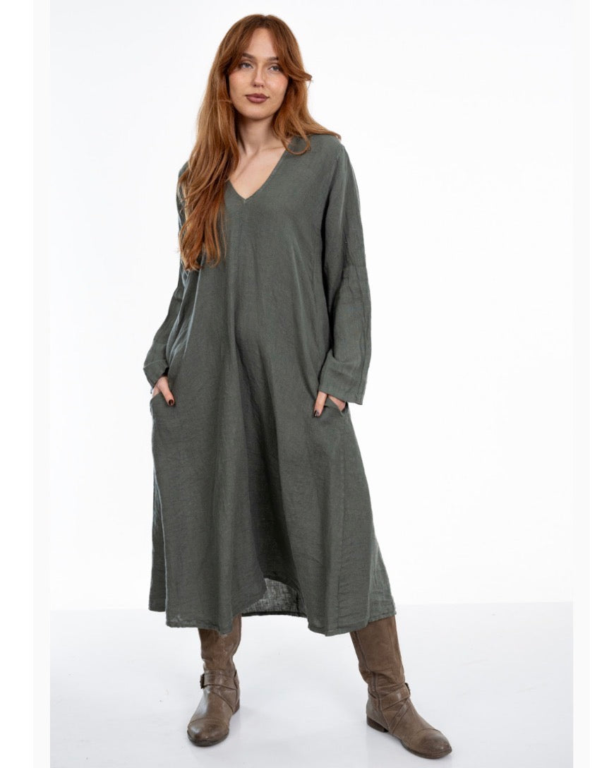The Italian Cartel - Concetta - Italian Linen Midi Dress