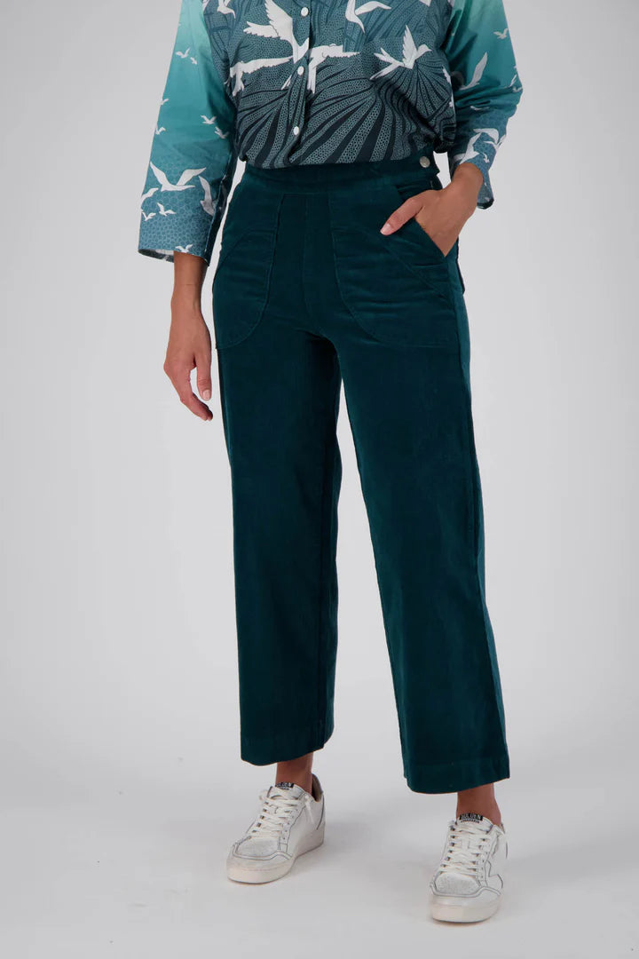 Olga De Polga ‘Peggy’ Fine Cord Pants - Teal