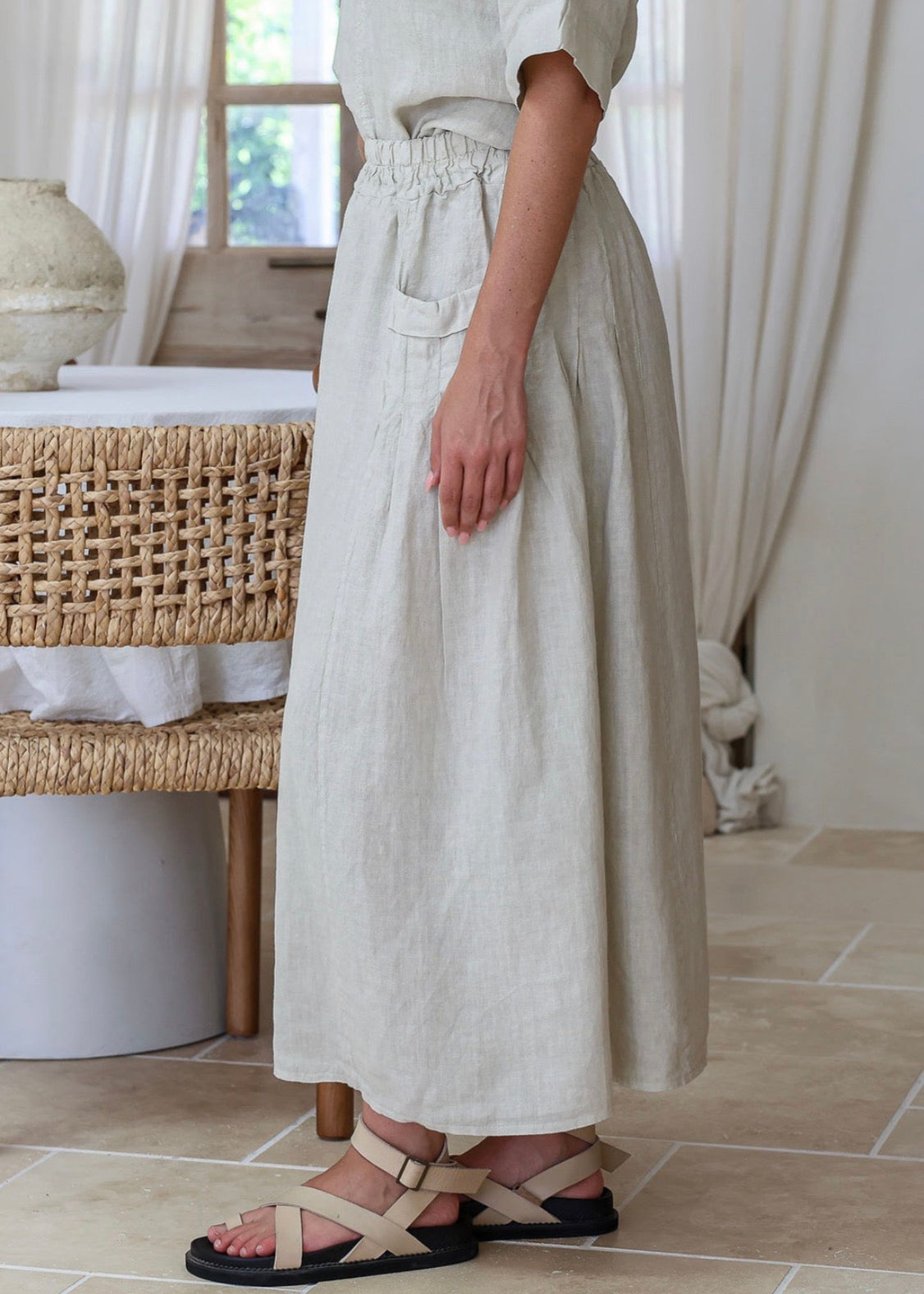 Free Angel - Tashina -  Italian Linen Skirt