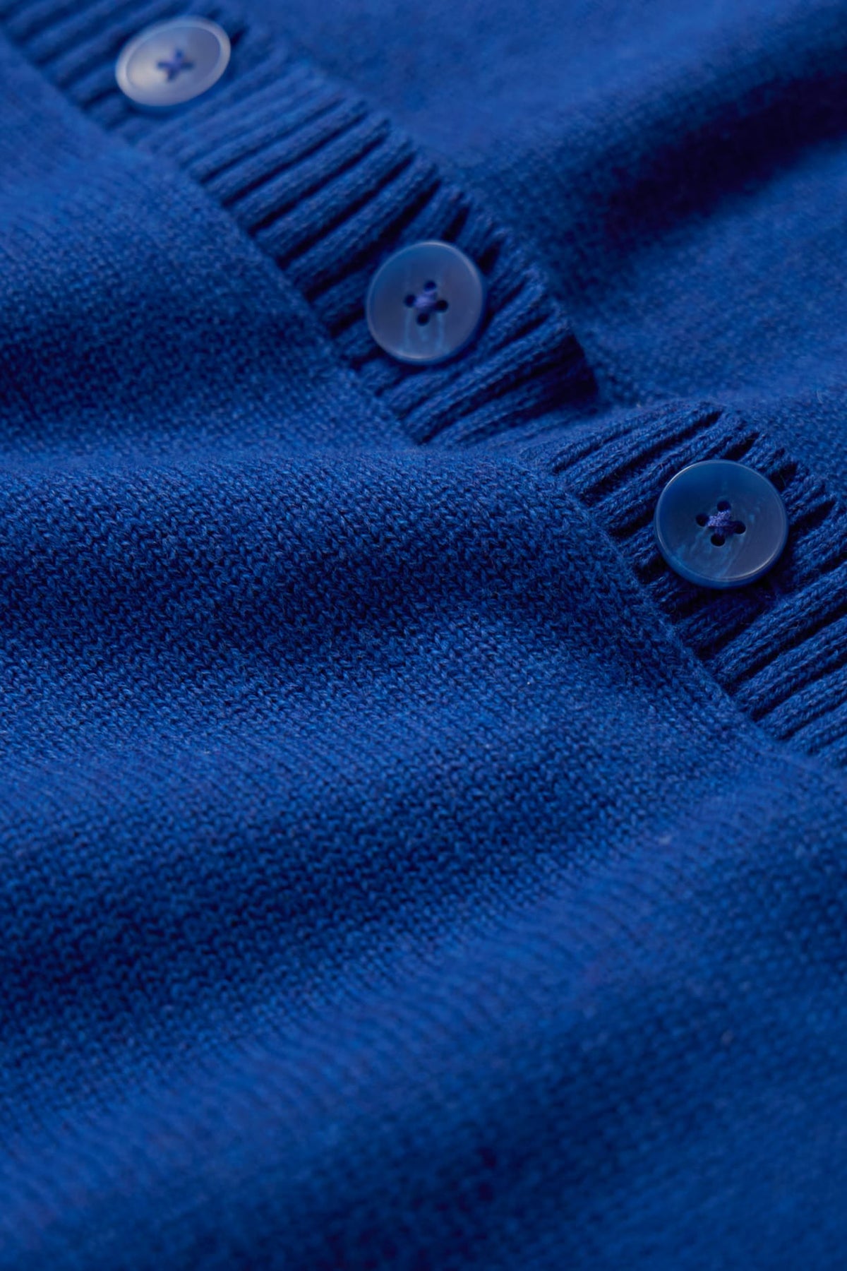 Seasalt Cornwall - 'Gillan Creek' Organic Cotton Short Sleeve Cardigan - Bright Marine