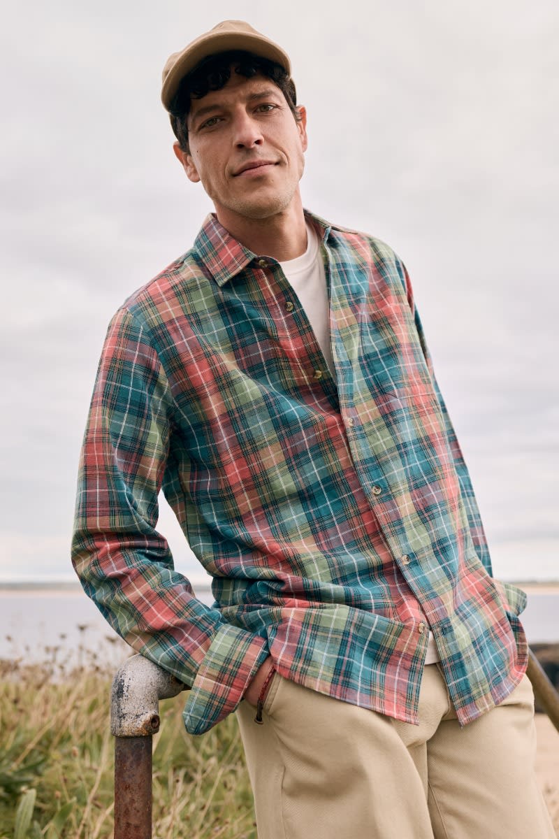Seasalt Cornwall - Men's 'Banyan' Checked Cotton Shirt - Fissle Multi