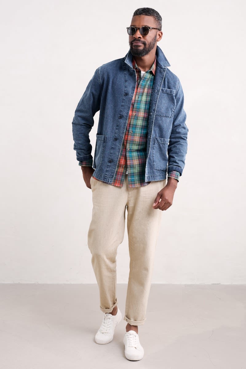 Seasalt Cornwall - Men's 'Banyan' Checked Cotton Shirt - Fissle Multi