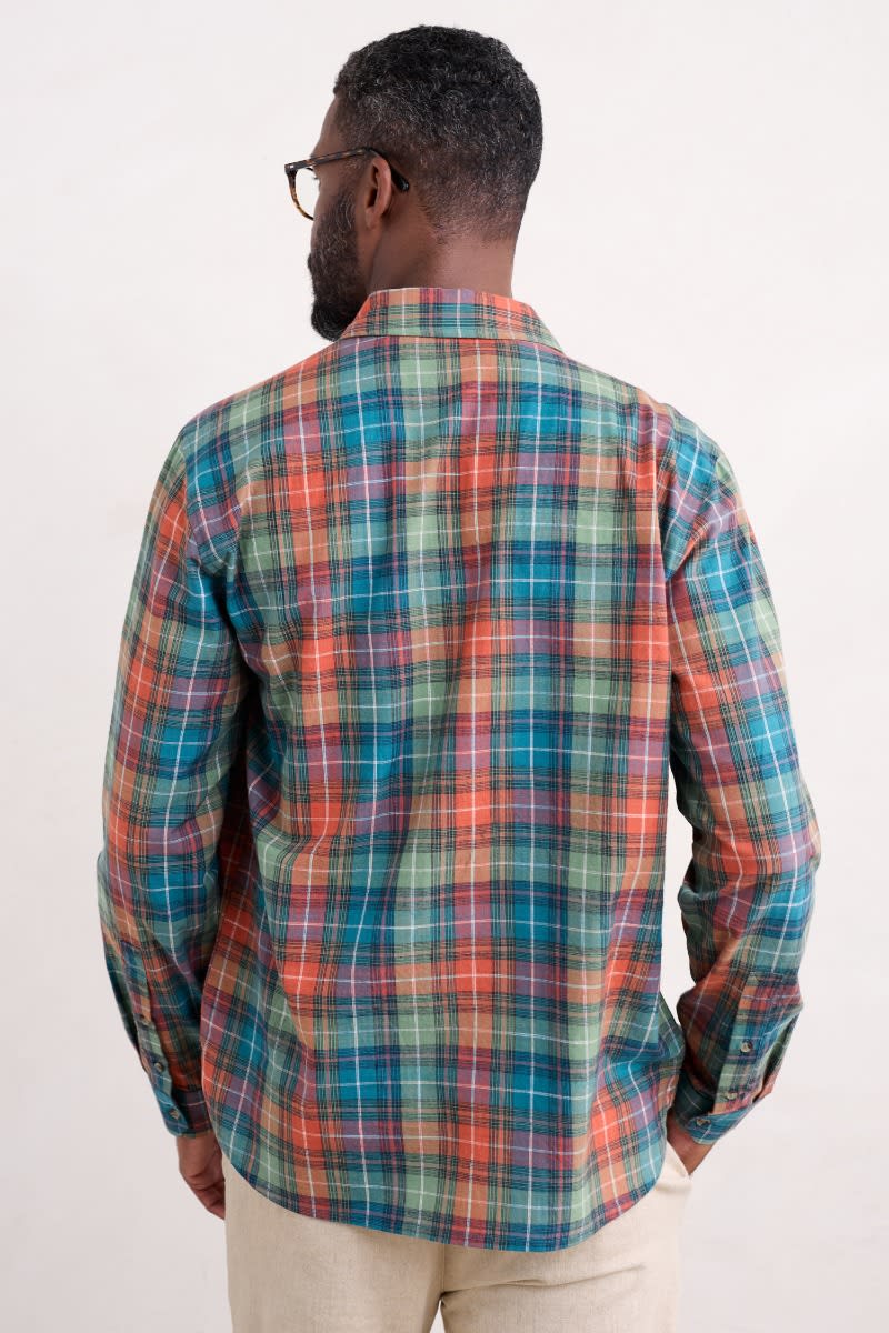 Seasalt Cornwall - Men's 'Banyan' Checked Cotton Shirt - Fissle Multi