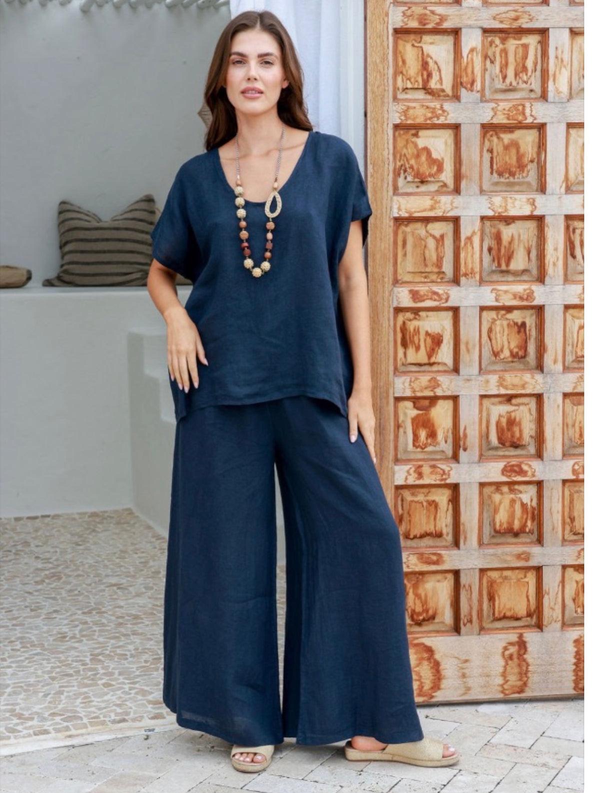 The Italian Cartel - Amara - Wide Leg Italian Linen Pants