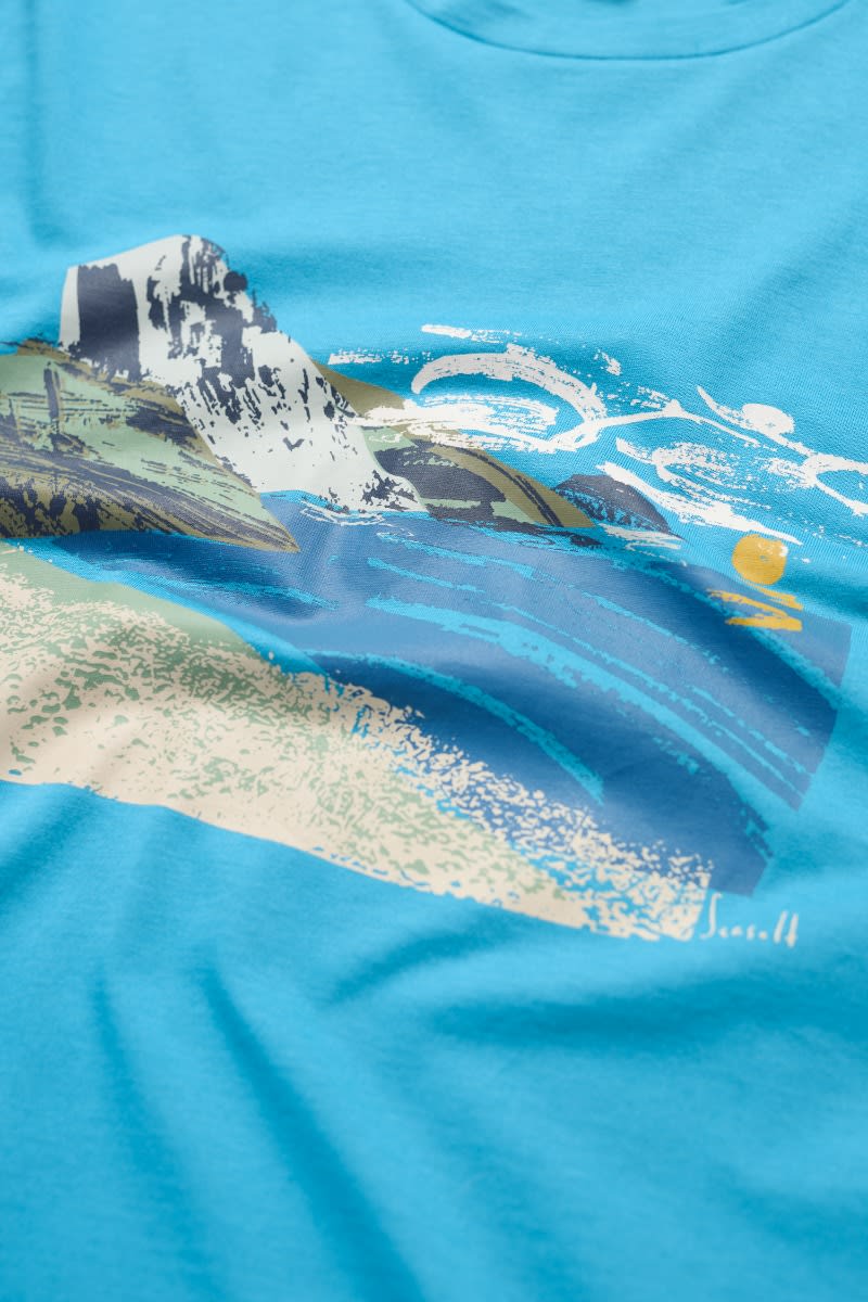 Seasalt Cornwall - Men's 'Midwatch' T-Shirt- Headland Haze Zennor