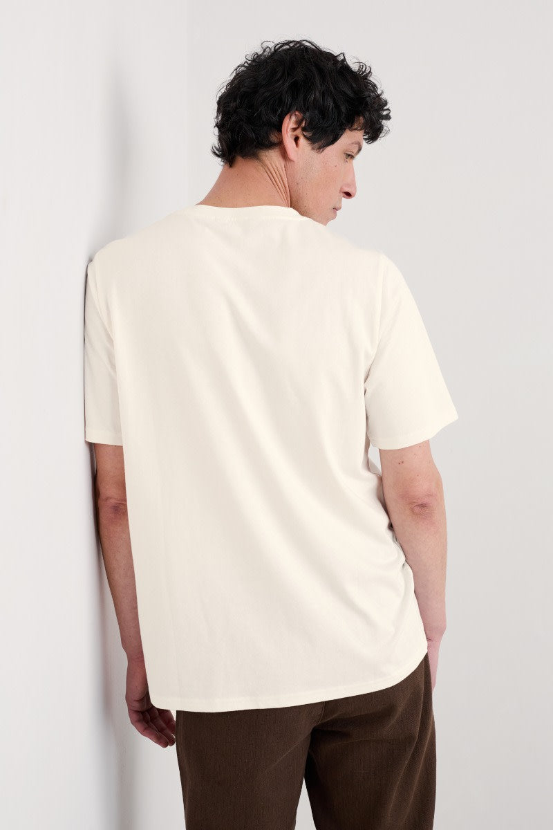 Seasalt Cornwall - Men's 'Midwatch' T-Shirt- Landscape View Chalk