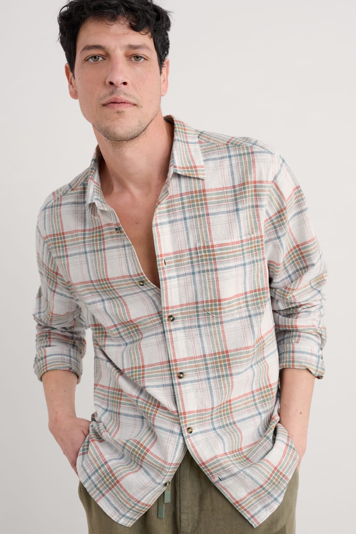 Seasalt Cornwall - Men's 'Dip Circle' Check Shirt - Tekka Multi