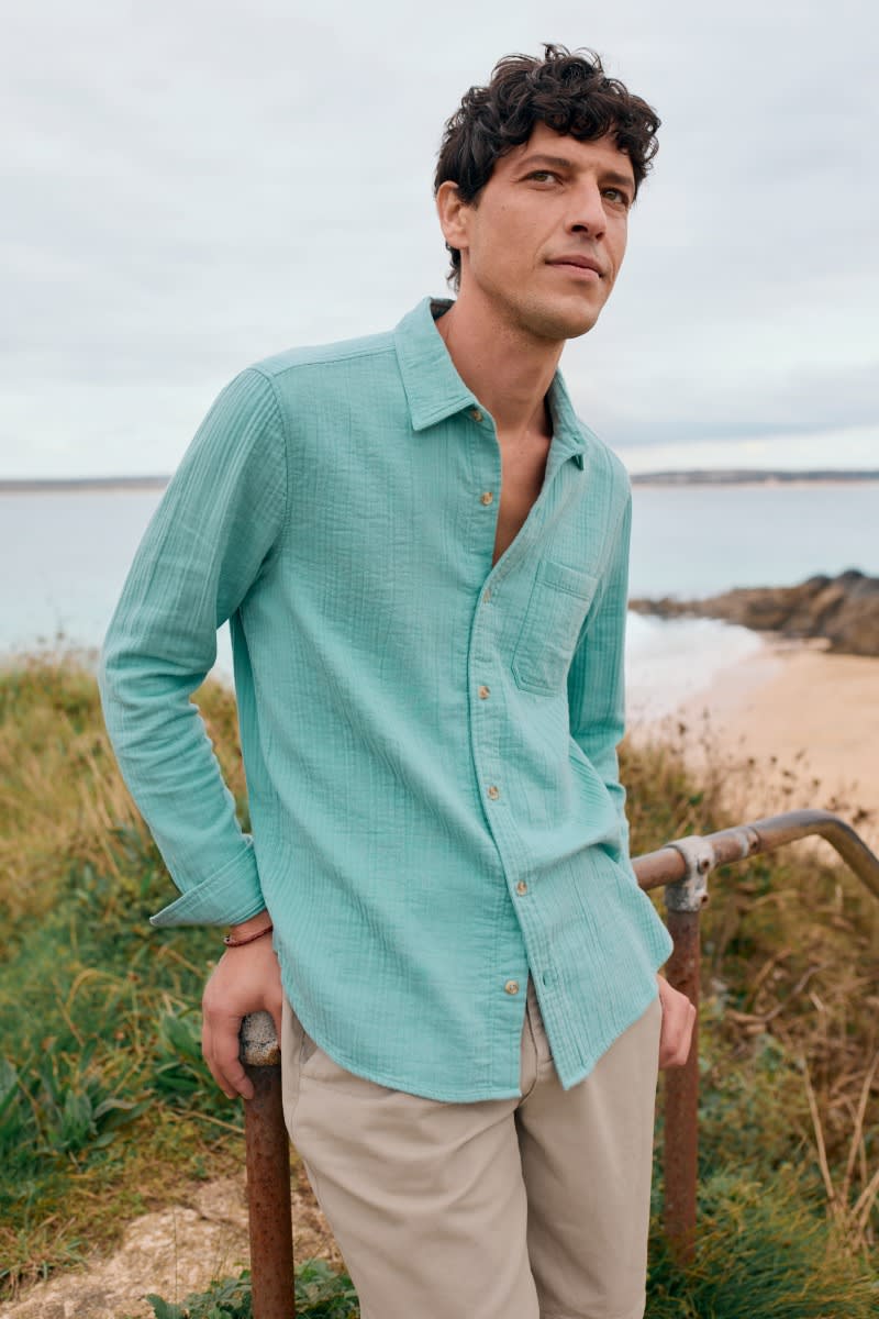 Seasalt Cornwall - Men's 'Kettle' Shirt - Watercress