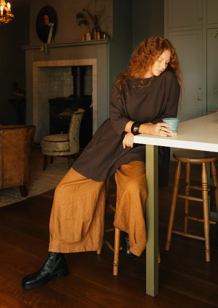 Montaigne - Eadie - French Linen Pants with Drawstring