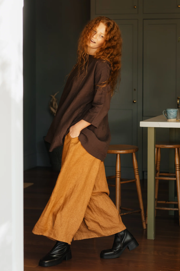 Montaigne - Eadie - French Linen Pants with Drawstring