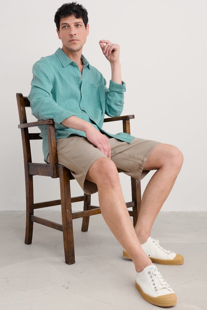 Seasalt Cornwall - Men's 'Kettle' Shirt - Watercress