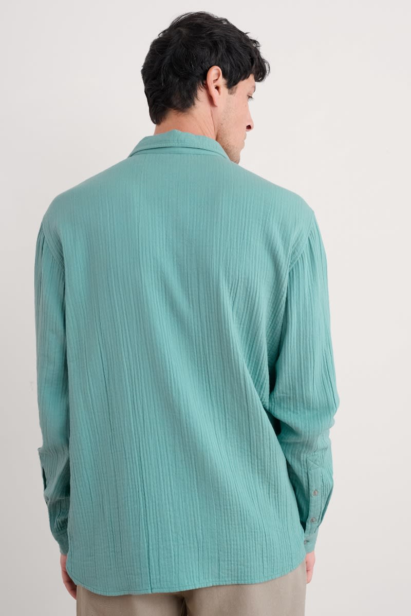 Seasalt Cornwall - Men's 'Kettle' Shirt - Watercress