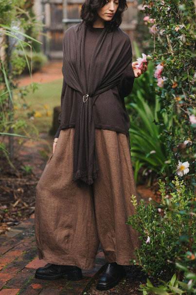 Montaigne - Eadie - French Linen Pants with Drawstring