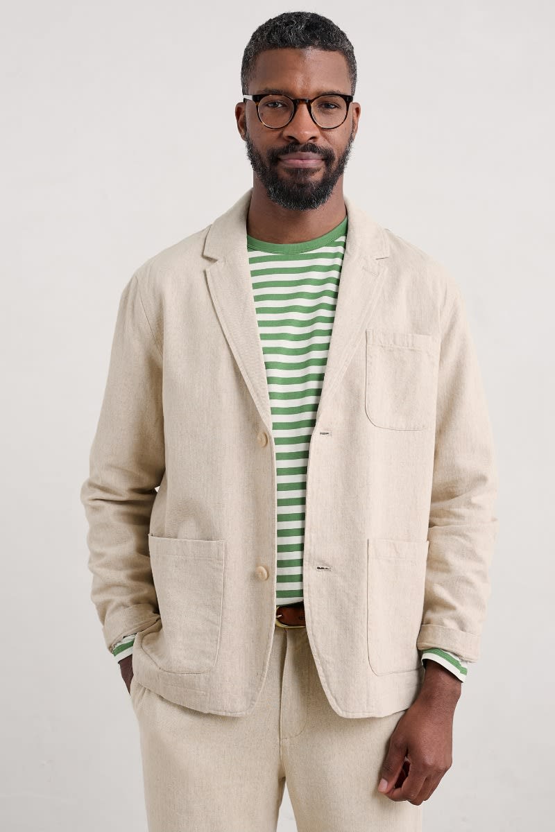 Seasalt Cornwall - Men's 'Messack' Jacket - Undyed Linen