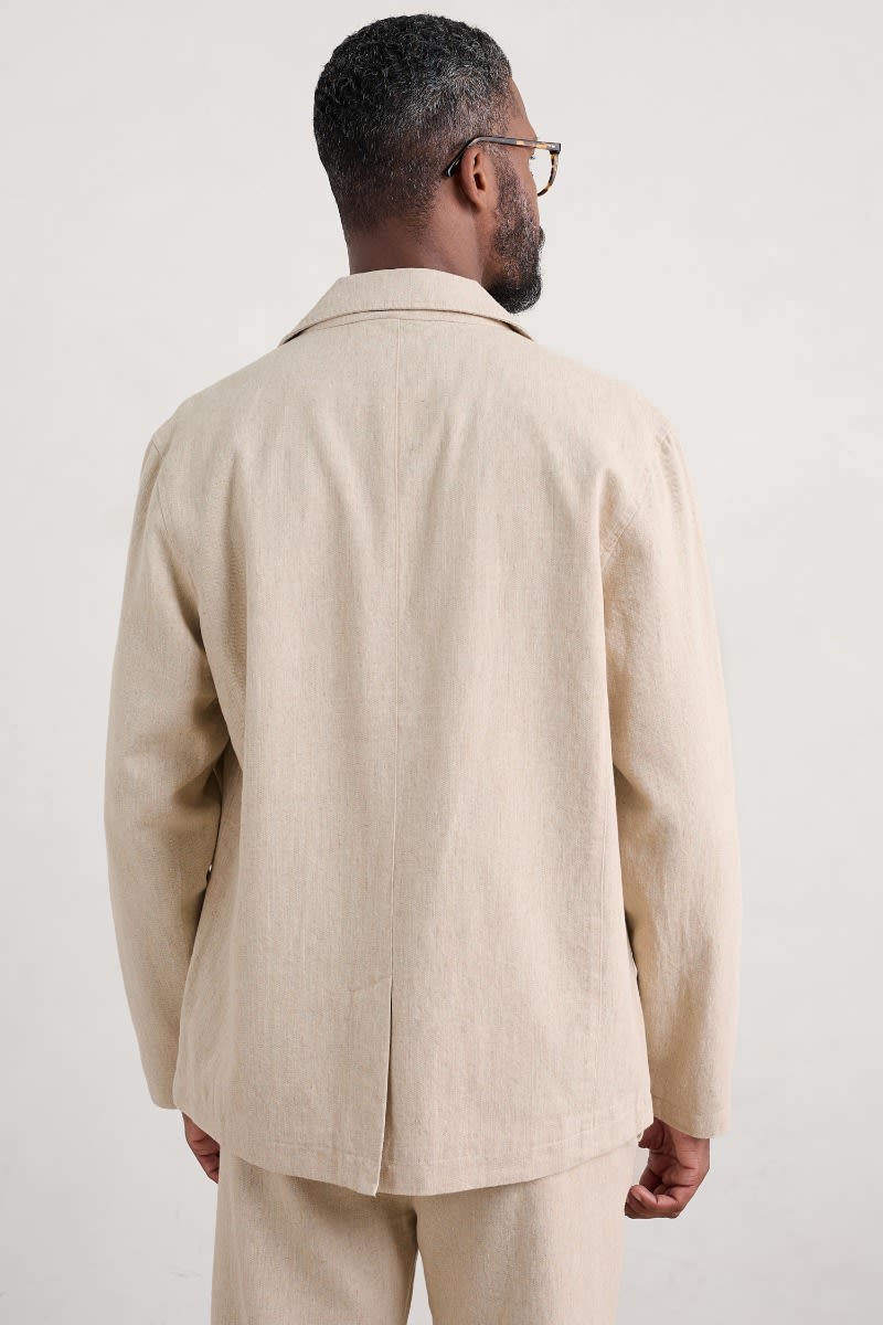 Seasalt Cornwall - Men's 'Messack' Jacket - Undyed Linen