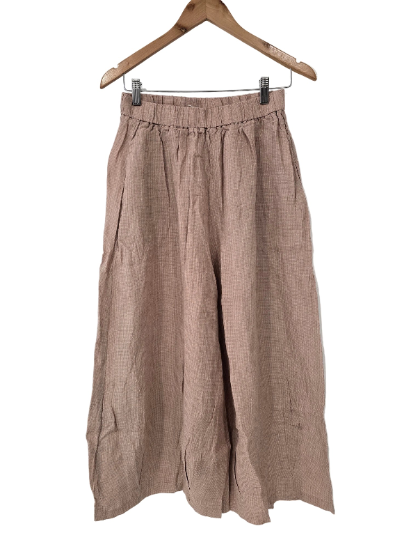 Montaigne - Eadie - Linen Pants in Fine - Houndstooth