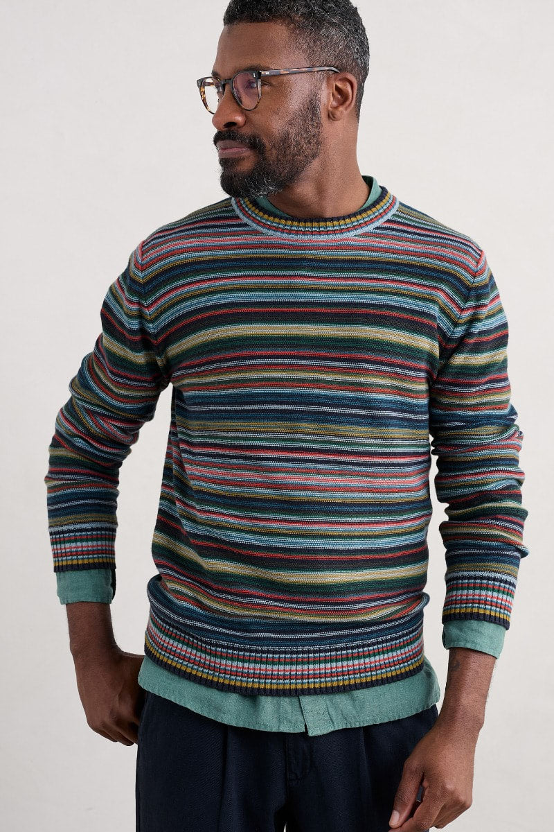 Seasalt Cornwall - Men's 'Trenale' Jumper - Sown Multi