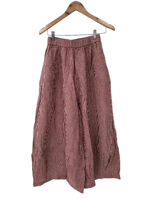 Montaigne - Eadie - Linen Pants in Fine - Houndstooth
